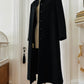 1960s Black Saks Fifth Avenue Wool Minimalist Coat