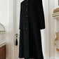 1960s Black Saks Fifth Avenue Wool Minimalist Coat