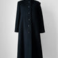 1960s Black Saks Fifth Avenue Wool Minimalist Coat