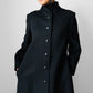 1960s Black Saks Fifth Avenue Wool Minimalist Coat