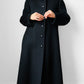 1960s Black Saks Fifth Avenue Wool Minimalist Coat