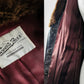Vintage 1960s - 1970s Brown Belted Cape Back Leather and Fur Jacket - Sz. S/M