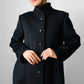 1960s Black Saks Fifth Avenue Wool Minimalist Coat