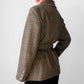 1980s Irish Wool Houndstooth Belted Jacket - Sz. M/L