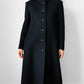 1960s Black Saks Fifth Avenue Wool Minimalist Coat