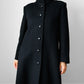 1960s Black Saks Fifth Avenue Wool Minimalist Coat