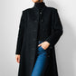 1960s Black Saks Fifth Avenue Wool Minimalist Coat