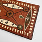 1970s Saddle Brown Stitched Embellished Leather Envelope Clutch Folder