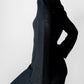 1970s Black Wool Blend Knit Floor Length Dress - Sz. S/M