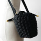 Colours of Benetton Made in Italy Basket Weave Drawstring Crossbody Bucket Bag