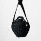 Colours of Benetton Made in Italy Basket Weave Drawstring Crossbody Bucket Bag