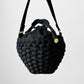 Colours of Benetton Made in Italy Basket Weave Drawstring Crossbody Bucket Bag