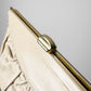 1970s - 1980s Light Beige Gold-Toned Leather Purse