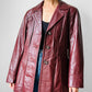 70s Maroon Tapered Waist Leather Jacket  - Sz. S/M