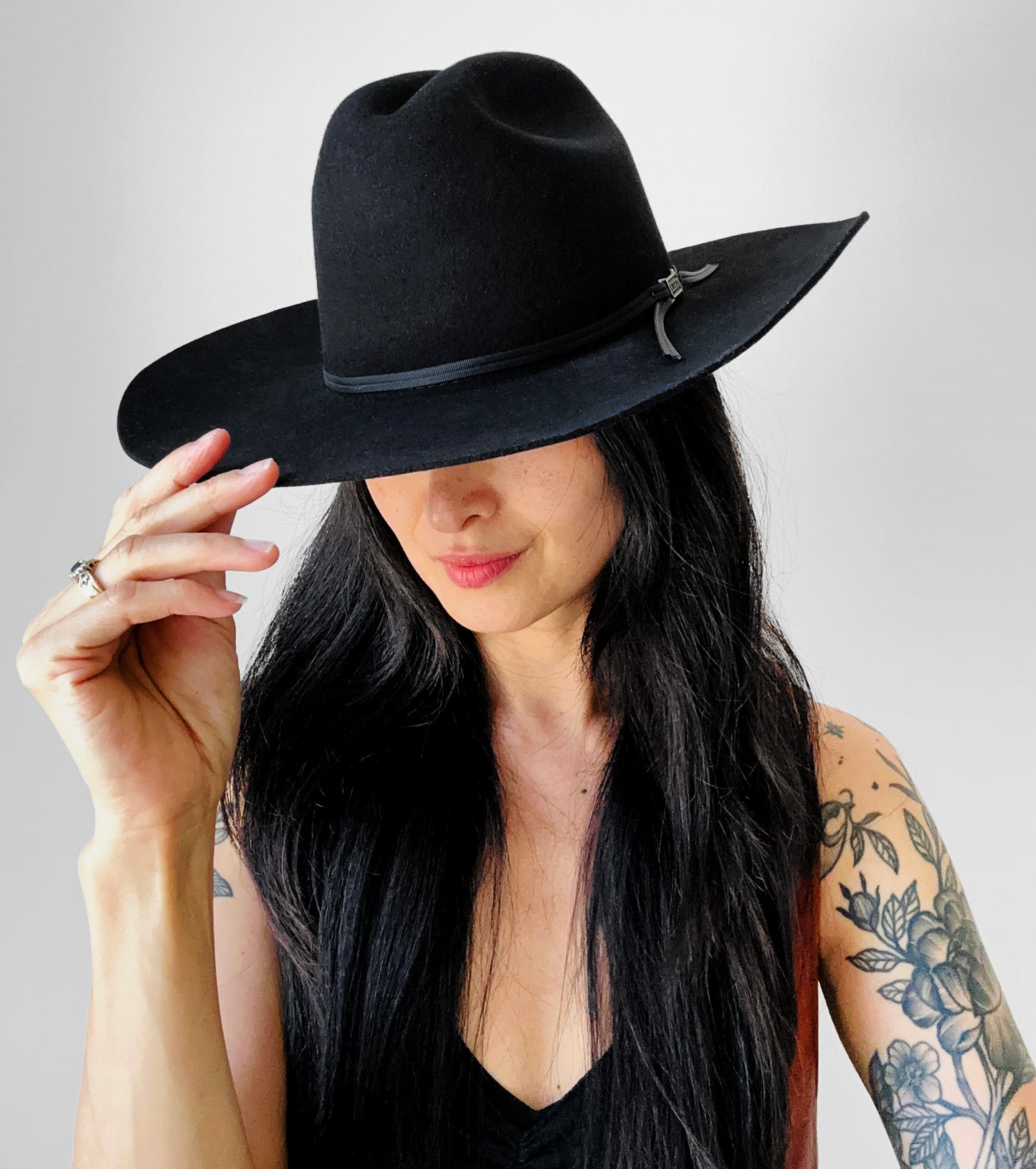 Black Wool Made in the USA Wide Brimmed Eddy's Western Hat