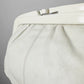 1970s - 1980s Bone White Made in Italy EATON Leather Kisslock Clutch Purse