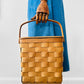 Vintage 1950s - 1960s Mid-Century Basketville Woven Wood Basket Bag
