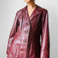 70s Maroon Tapered Waist Leather Jacket  - Sz. S/M