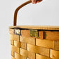 Vintage 1950s - 1960s Mid-Century Basketville Woven Wood Basket Bag