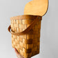Vintage 1950s - 1960s Mid-Century Basketville Woven Wood Basket Bag