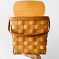 Vintage 1950s - 1960s Mid-Century Basketville Woven Wood Basket Bag
