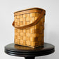 Vintage 1950s - 1960s Mid-Century Basketville Woven Wood Basket Bag
