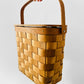 Vintage 1950s - 1960s Mid-Century Basketville Woven Wood Basket Bag