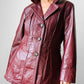 70s Maroon Tapered Waist Leather Jacket  - Sz. S/M