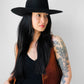 Black Wool Made in the USA Wide Brimmed Eddy's Western Hat