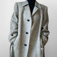 1970s Grey Wool Tweed Belted Overcoat - Sz. S/M