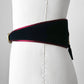 1980s Black and Wine Felted Lover's Tassel Belt