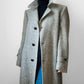 1970s Grey Wool Tweed Belted Overcoat - Sz. S/M