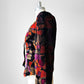 1980s Black Painterly Textured Velour Crop Jacket - Sz. S/M