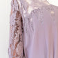 1930s Pale Lavender Floor Length Lace Art Deco Dress - Sz. M