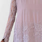 1930s Pale Lavender Floor Length Lace Art Deco Dress - Sz. M