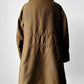 1960s - 1970s Olive Canvas Mighty Mac Gloucester, MA Faux Fur Wood Button Jacket - Sz. S/M