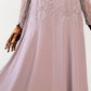 1930s Pale Lavender Floor Length Lace Art Deco Dress - Sz. M