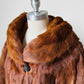 1950s - 1960s Holts Renfrew Bell Sleeved Aline Toffee Toned Lined Fur Jacket