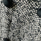 1980s Black and White Caped Wool Tweed Coat