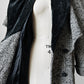 1980s Black and White Caped Wool Tweed Coat