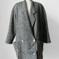 1980s Grey Speckled Wool Tweed LOUBEN Double-Breasted Blazer Jacket - Sz. S/M