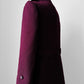 1960s - 1970s Plum Heavy Wool Lined A-line Dress Coat - Sz. Sm