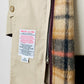 1960s Tan Plaid Wool Lined Trench Style Overcoat