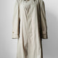 1960s Tan Plaid Wool Lined Trench Style Overcoat