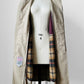 1960s Tan Plaid Wool Lined Trench Style Overcoat