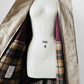 1960s Tan Plaid Wool Lined Trench Style Overcoat