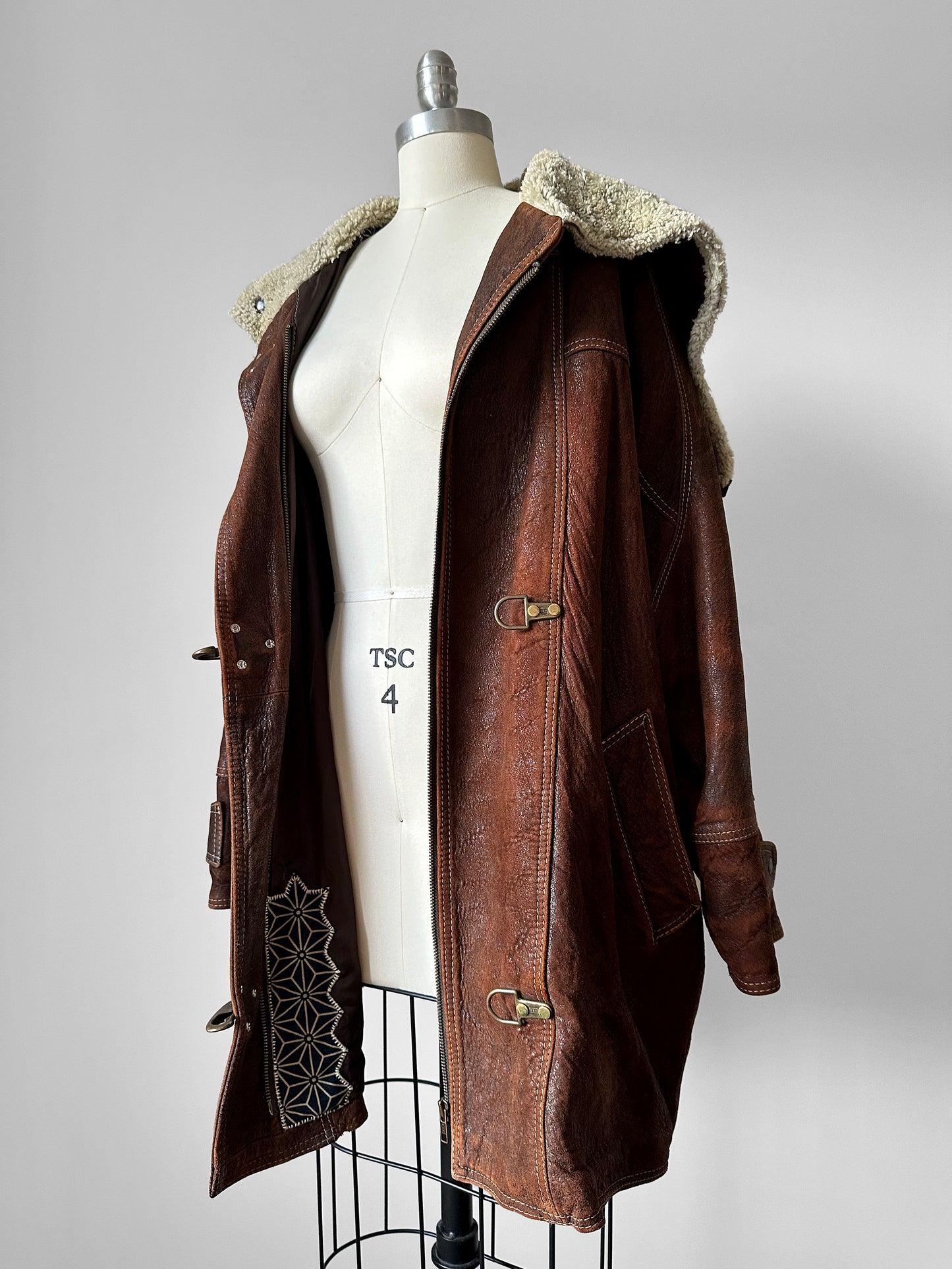 1980s Brown HOLTS RENFREW Vegan Leather Jacket - Sz. M/L