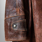 1980s Brown HOLTS RENFREW Vegan Leather Jacket - Sz. M/L