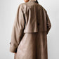 1980s Beige Houndstooth LONDON FOG Lined Belted Rain Aline Trench - Sz. S/M