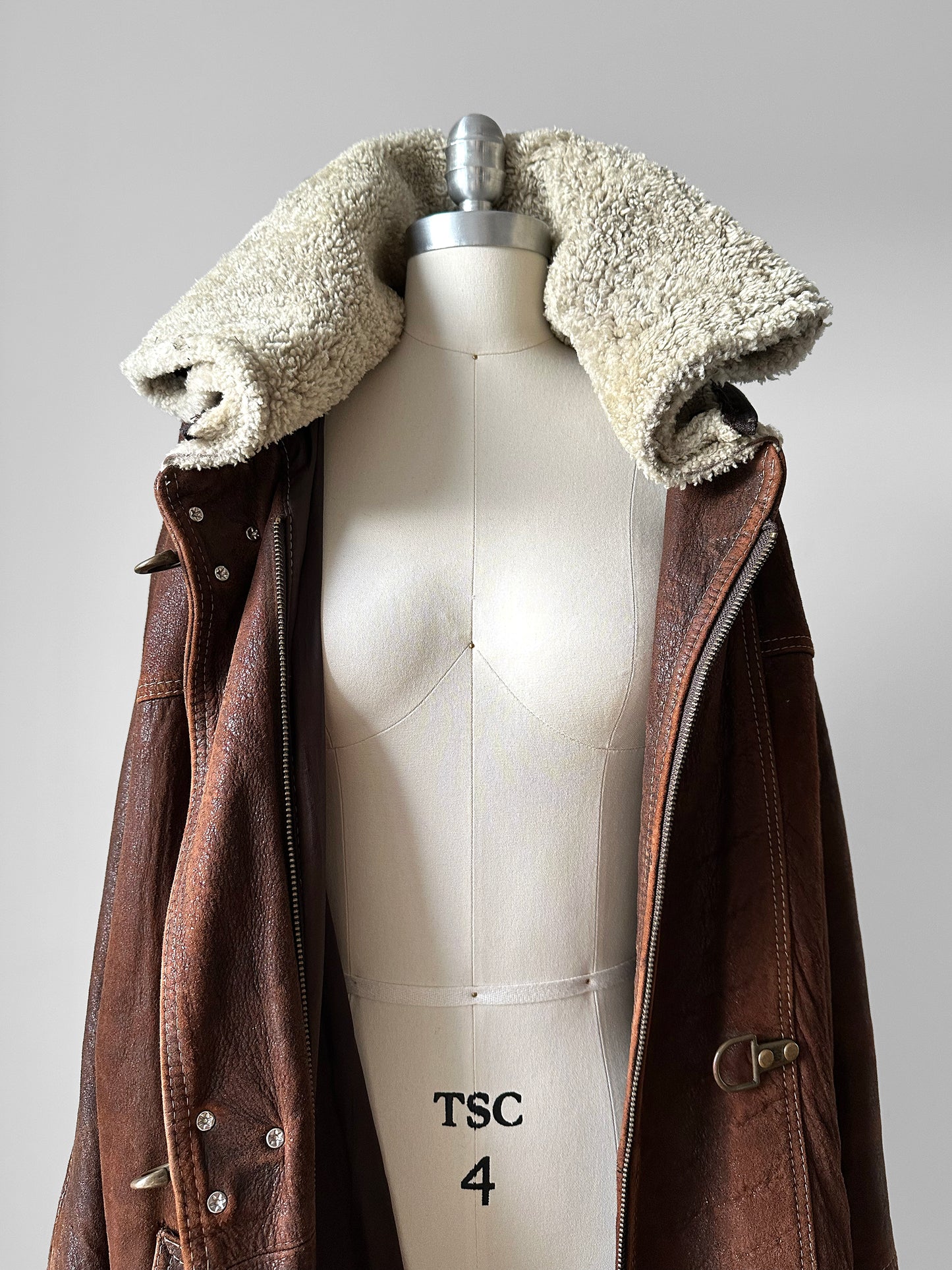 1980s Brown HOLTS RENFREW Vegan Leather Jacket - Sz. M/L